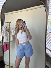 Load image into Gallery viewer, Brynn Blue Striped Boxer Shorts
