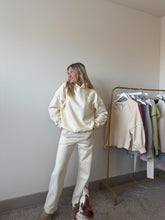 Load image into Gallery viewer, Cream Fleece Sweatpants Set
