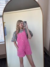 Load image into Gallery viewer, Pink Skies Overalls Romper
