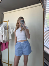 Load image into Gallery viewer, Brynn Blue Striped Boxer Shorts
