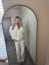 Load image into Gallery viewer, Cream Fleece Sweatpants Set
