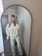 Load image into Gallery viewer, Cream Fleece Sweatpants Set
