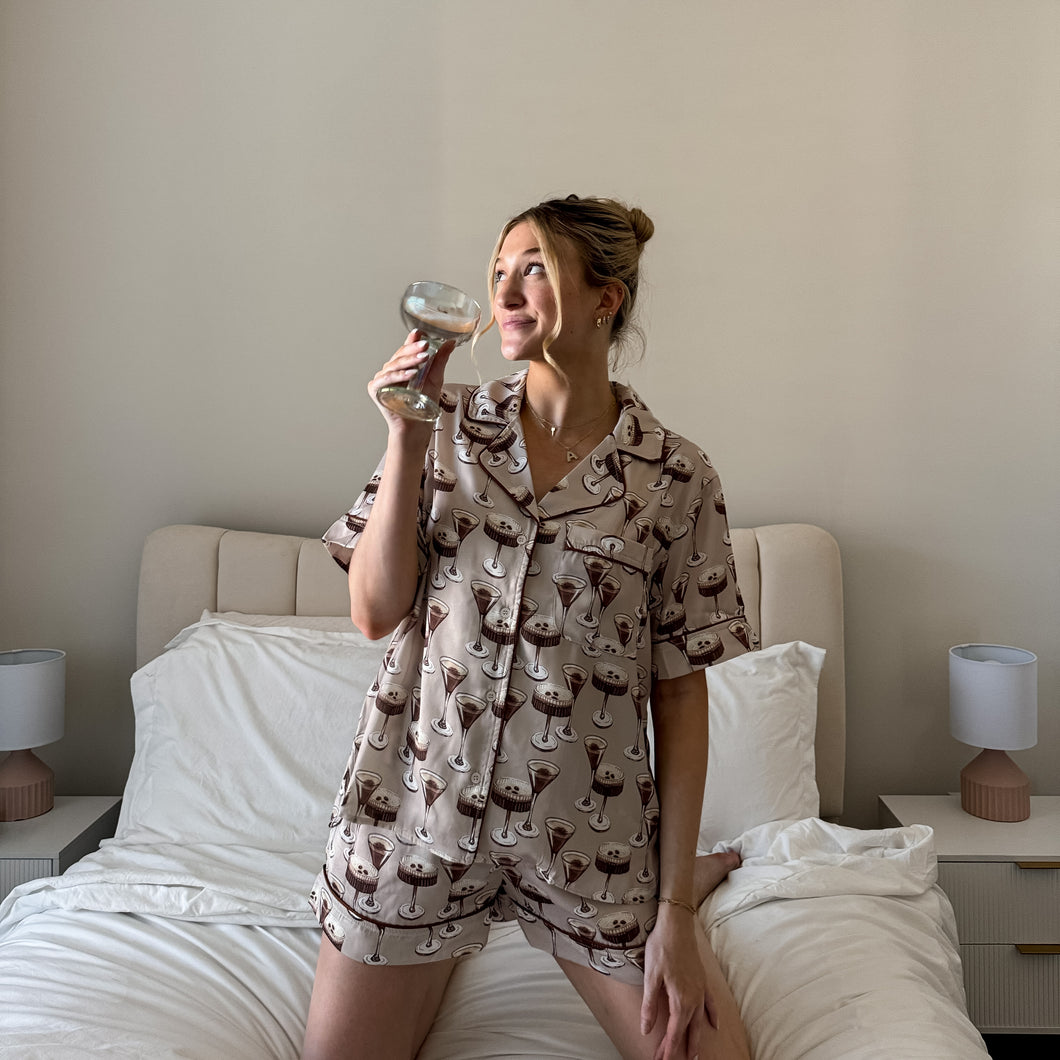 Espresso Martini, Please! Pajama Set Shorts