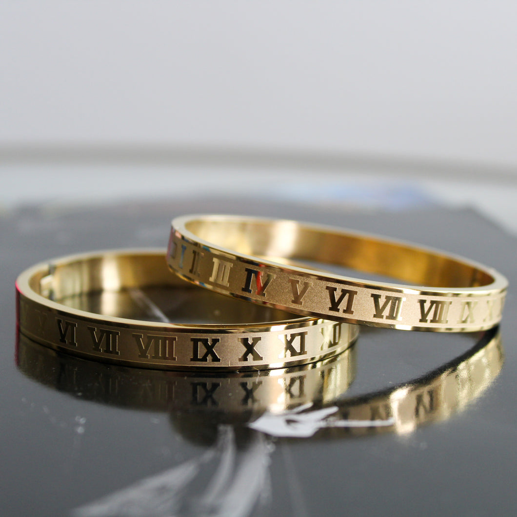 The Roman Numeral Bangle Bracelet