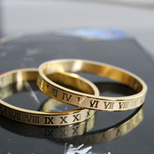 Load image into Gallery viewer, The Roman Numeral Bangle Bracelet
