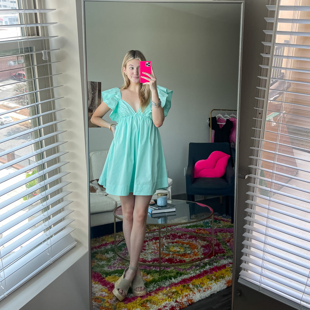 Effortless Mini Dress- Mint